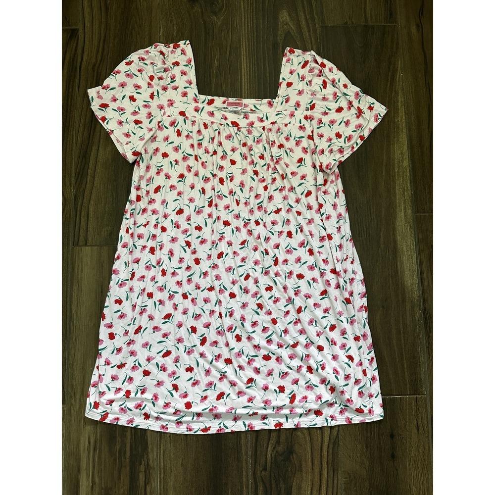 Kate Spade New York  Pink Red Floral Pajama Dress Size XL Lounge‎ PJs